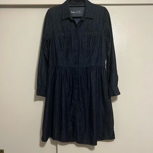 Gap 100% cotton jean shirt dress 10